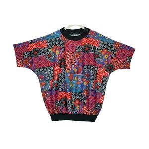 Vintage 90's Granada All Over Print Shirt Size 38 Short Sleeve USA Made‎